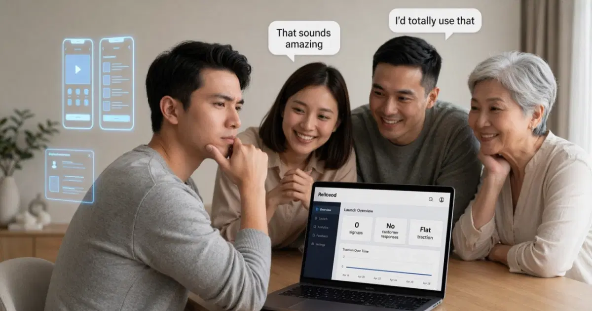 mom loved startup idea customers havent met you