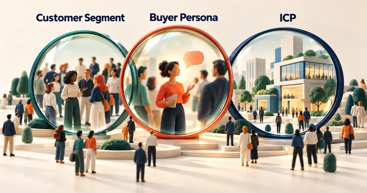 icp vs customer segment vs buyer persona cover