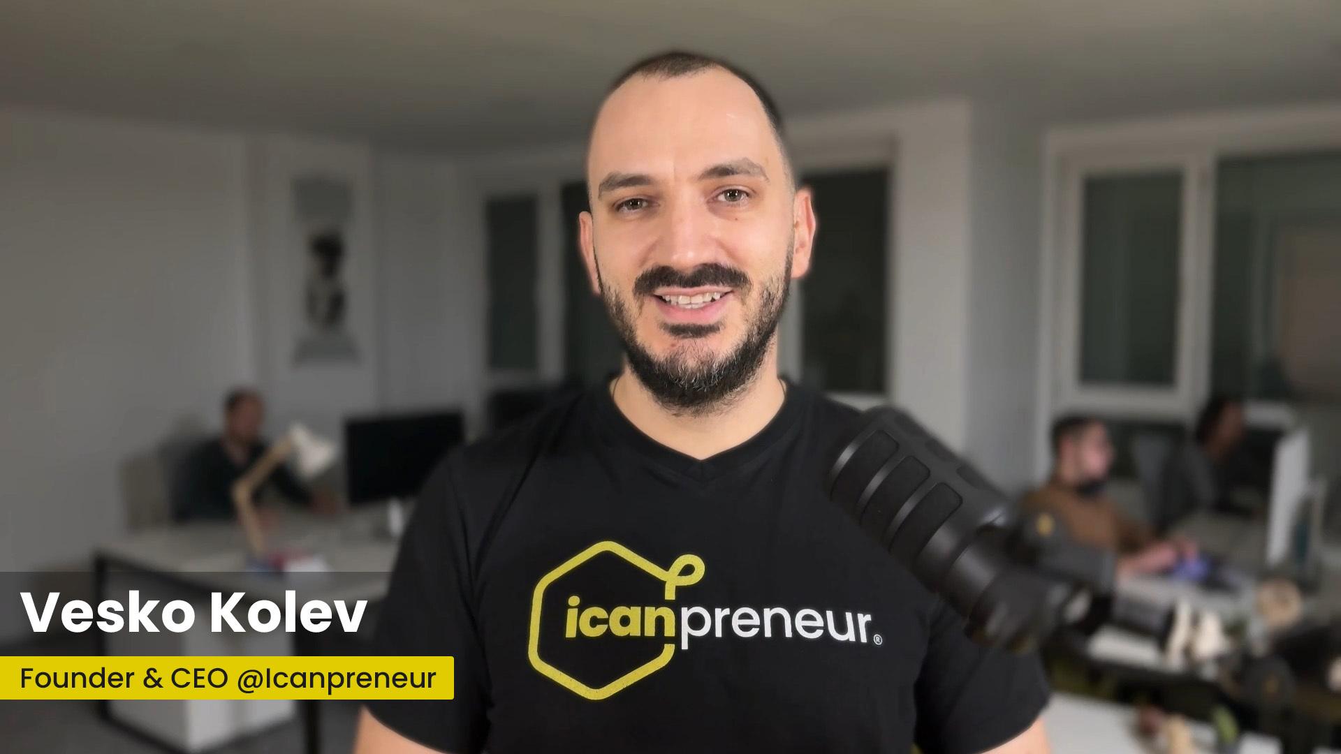 Thumbnail of the video presenting the Icanpreneur platform